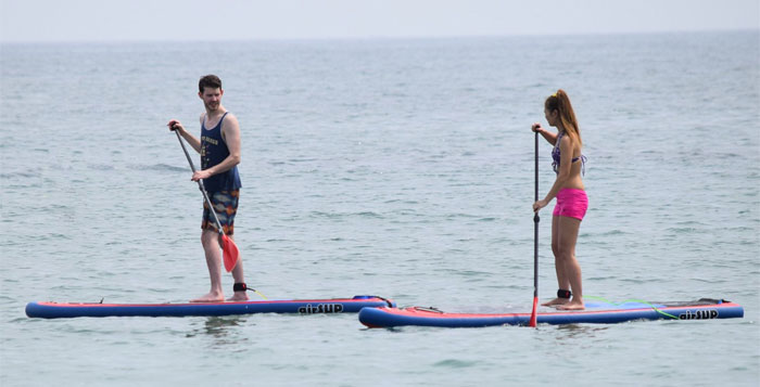 People Paddling on the AirSUP Inflatable Paddleboard