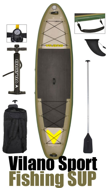 Vilano Inflatable Fishing SUP Package