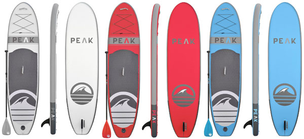 3 Colors of the PEAK Inflatable SUP