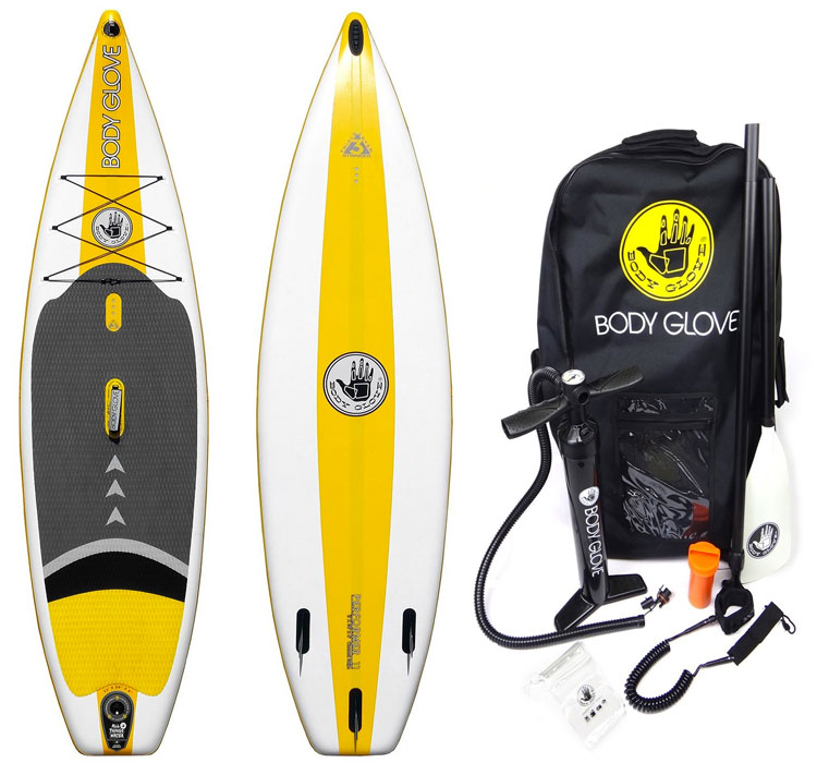 Body Glove Inflatable SUP Package, Inlcuding Pump, Paddle, Backpack and More