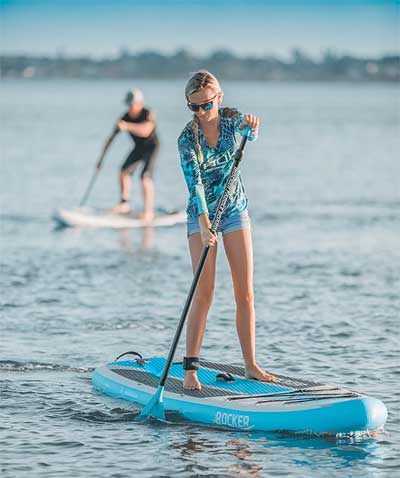 Woman Paddleboarding on iRocker Inflatable SUP