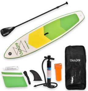 Cheap Inflatable SUP Package, including paddle, air pump, fin, carrying bag, repair kit