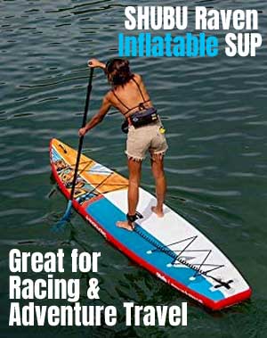 Boardworks SHUBU Raven Inflatable Paddleboard - Great for Racing and Adventure Travel