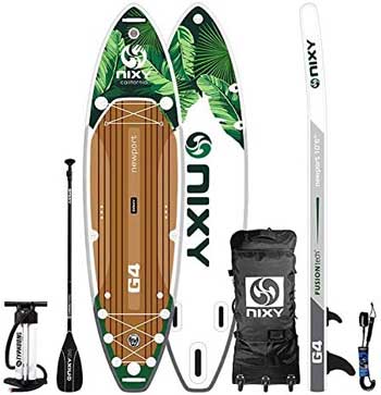Nixy Paddle Board Package with Backpack, Pump, Paddle, Leash, Repair Kit