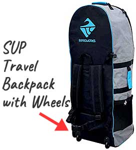 SUP Travel Backpack with Shoulder Straps & Wheels
